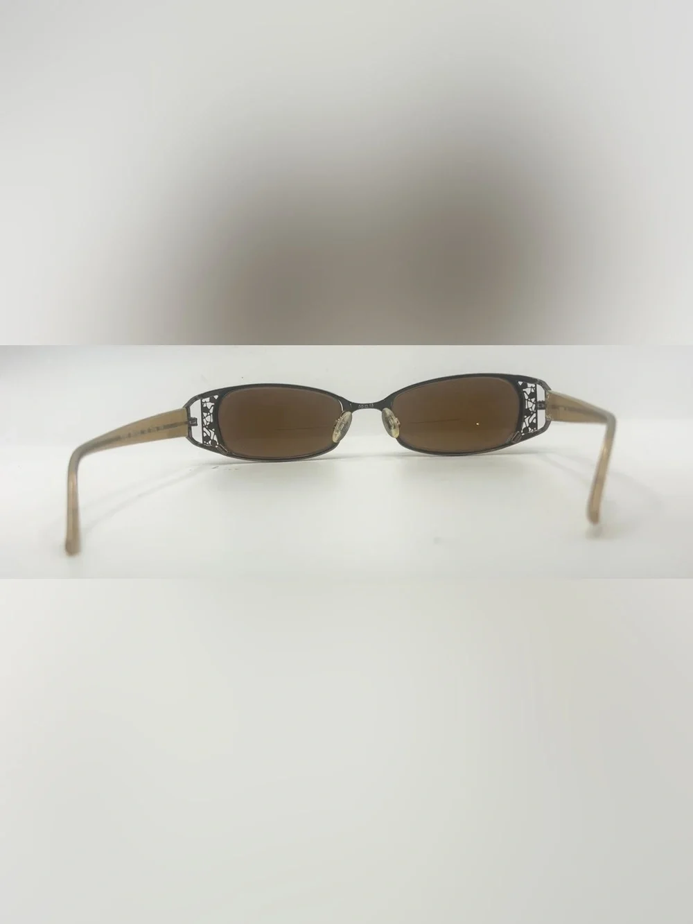Revlon RV553 Brown Oval Metal Sunglasses Frames Only